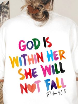 Christian Sweatshirt God Is Within Her She Will Not Fall Sweat Christian Bible Verse Sweatshirt Easter Religious T Shirt Bible Verse Hoodie Sweatshirt Unique revetee 5