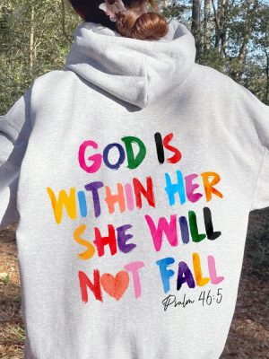 Christian Sweatshirt God Is Within Her She Will Not Fall Sweat Christian Bible Verse Sweatshirt Easter Religious T Shirt Bible Verse Hoodie Sweatshirt Unique revetee 6