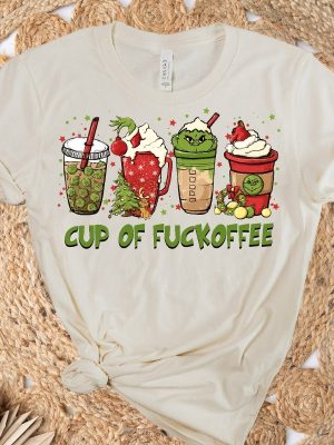 Cup Of Fuckoffee Grinch Shirt Funny Grinchmas Christmas Sweatshirt Christmas Coffee Hoodie Party Tops Movie Tee Christmas Gift Hoodie Hoodie Sweatshirt Unique revetee 2