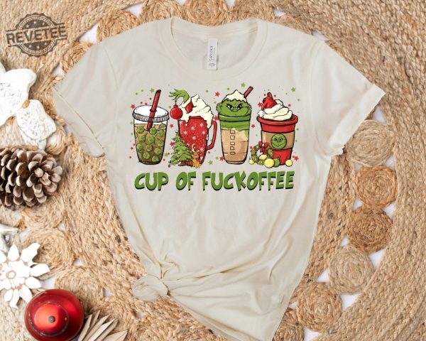 Cup Of Fuckoffee Grinch Shirt Funny Grinchmas Christmas Sweatshirt Christmas Coffee Hoodie Party Tops Movie Tee Christmas Gift Hoodie Hoodie Sweatshirt Unique revetee 2
