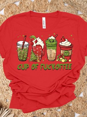 Cup Of Fuckoffee Grinch Shirt Funny Grinchmas Christmas Sweatshirt Christmas Coffee Hoodie Party Tops Movie Tee Christmas Gift Hoodie Hoodie Sweatshirt Unique revetee 3