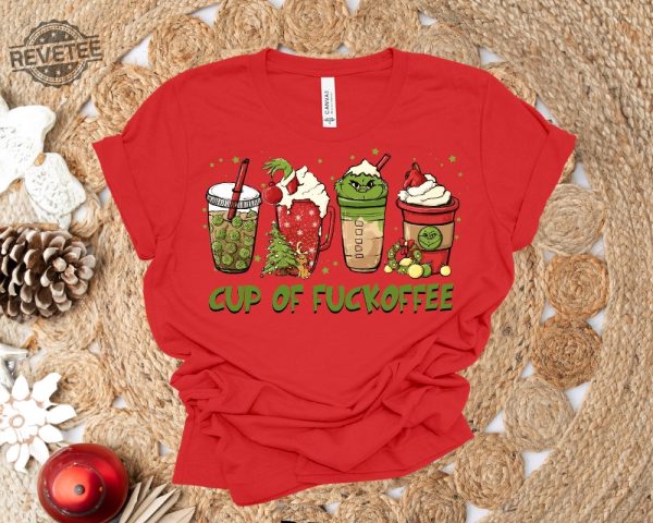 Cup Of Fuckoffee Grinch Shirt Funny Grinchmas Christmas Sweatshirt Christmas Coffee Hoodie Party Tops Movie Tee Christmas Gift Hoodie Hoodie Sweatshirt Unique revetee 3