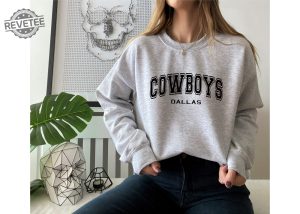 Dallas Cowboys Football Sweatshirt Vintage Dallas Sweatshirt Cowboys Football Crewneck Sweatshirt Cute Dallas Gift Dallas 90S Crewneck Hoodie Sweatshirt Unique revetee 3