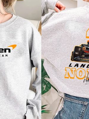 Lando Norris Formula One Sweatshirt F1 Two Sides Sweatshirt Lando Norris Shirt Norris F1 Sweater Lando Norris 4 F1 Two Sides Shirt Hoodie Long Sleeve Shirt Unique revetee 2