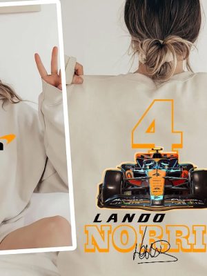 Lando Norris Formula One Sweatshirt F1 Two Sides Sweatshirt Lando Norris Shirt Norris F1 Sweater Lando Norris 4 F1 Two Sides Shirt Hoodie Long Sleeve Shirt Unique revetee 4