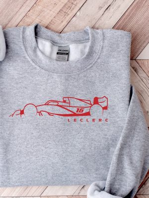 Charles Leclerc Formula One Hoodie F1 Hoodie Ferrari 16 Racing Hoody F1 Shirt Charles Leclerc Shirt Formula 1 Leclerc 16 Ferrari Sweatshirt Hoodie Long Sleeve Shirt Unique revetee 3