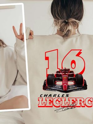 Charles Leclerc Formula One Sweatshirt F1 Shirt F1 Two Sides Shirt Charles Leclerc Shirt Charles Leclerc F1 Shirt Charles Leclerc 16 Hoodie Long Sleeve Shirt Unique revetee 3