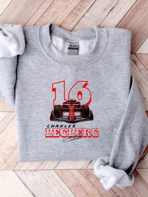 Charles Leclerc Crewneck Sweatshirt Formula One Sweatshirt Charles Leclerc Shirt Formula 1 Racing Team Shirt Charles Leclerc Hoodie Long Sleeve Shirt Unique revetee 2