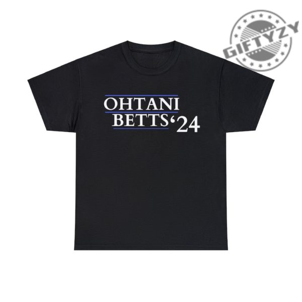 New Shohei Ohtani Mookie Betts 24 Presidents Shirt Dodgers Baseball Tshirt 2024 Mlb Fan Hoodie Baseball Fan Sweatshirt Dodgers Fan Gift giftyzy 1