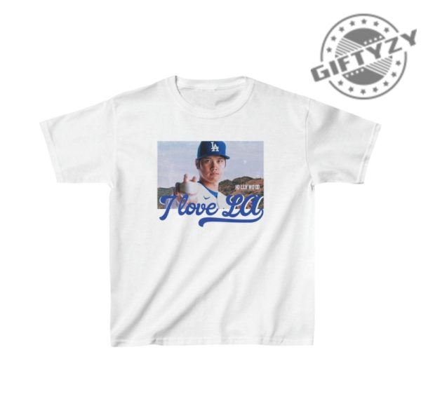 I Love La Shohei Ohtani Youth Tshirt Mlb Baseball Fan Hoodie Baseball Los Angeles Dodgers Sweatshirt Shohei Ohtani Shirt giftyzy 1