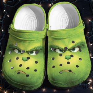 the grinch crocs clog shoes crocs for mens and womens grinch shoes grinch slippers dr seuss adult christmas gift laughinks 1