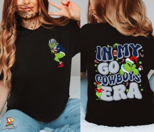 Dallas Football Shirt Grinch In My Go Cowboys Era Sweatshirt Football Hoodie Grinchmas Tshirt Trendy Shirt giftyzy 2