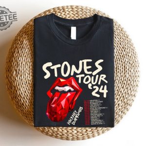 The Rolling Stones Hackney Diamonds Tour 2024 Schedule List T Shirt Rolling Stones 2024 Hackney Diamonds Tour Shirt Rolling Stones Shirt Hoodie Unique revetee 2
