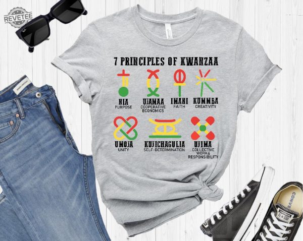 7 Principles Of Kwanzaa Shirt Nguzo Saba Tee Jewish Shirt Happy Kwanzaa Shirt African American Holiday Shirt Kwanzaa Celebration Hoodie Unique revetee 1