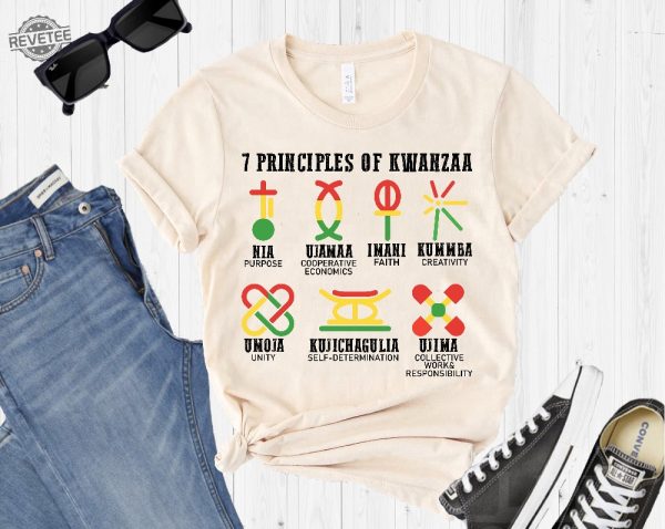 7 Principles Of Kwanzaa Shirt Nguzo Saba Tee Jewish Shirt Happy Kwanzaa Shirt African American Holiday Shirt Kwanzaa Celebration Hoodie Unique revetee 3