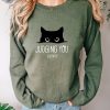 Judging You Silently Comfort Colors Shirt Funny Cat Shirt Sarcastic Cat Shirt Cat Mom Shirt Cat Lover Gift Animal Lover Gift Hoodies Hoodie Unique revetee 1