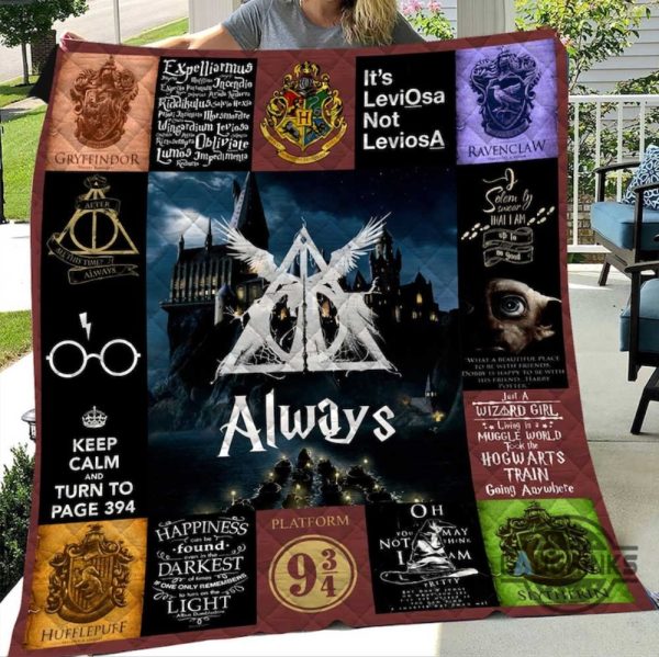 harry potter room decor novel series hogwarts school of witchcraft and wizardry quilt blankets always patronus magic castle wizard movie blanket laughinks 1