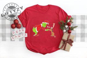 Grinch And Max Shirt Merry Grinchmas Tshirt Grinch Christmas Hoodie Funny Christmas Gift Funny Grinch Sweatshirt Dog Lover Shirt giftyzy 4