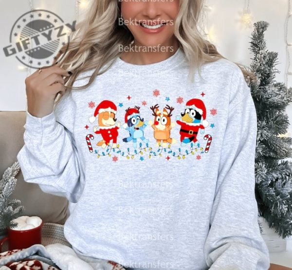 Bluey Christmas Shirt Direct To Film Tshirt Christmas Hoodie Funny Christmas Sweatshirt Time For A Bluey Christmas Shirt giftyzy 1