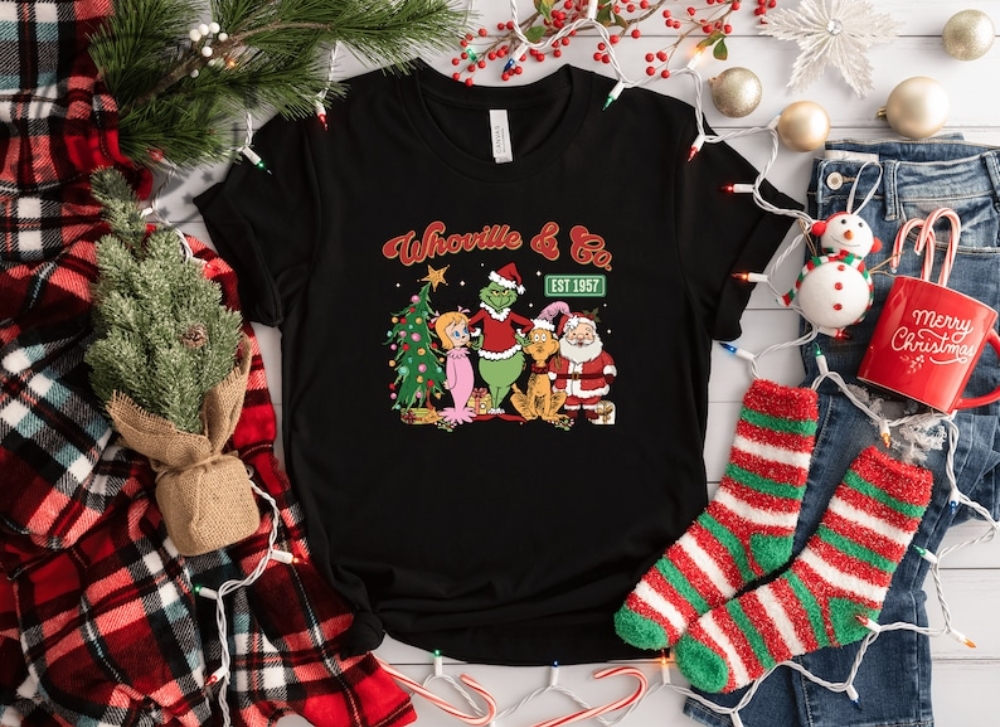 Merry Grinchmas Shirt Direct To Film Tshirt Christmas Hoodie Funny Grinch Sweatshirt The Grinch Whoville  Co Shirt