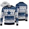 Dallas Cowboys Football Team Ugly Christmas Sweater Reindeer Cowboys Ugly Sweater Unique revetee 1