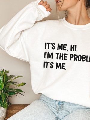 Its Me Hi Im The Problem Sweater Midnights Album Sweatshirt The Eras Tour 2023 Black And White Book Spines Fan Sweatshirt Positive Shirt Sweatshirt Unique revetee 3