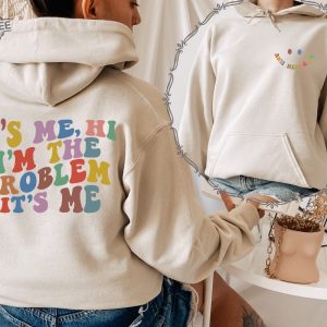 Its Me Hi Im The Problem Sweatshirt And Hoodie Front And Back Printed Midnights Album Sweatshirt The Eras Tour 2023 Sweatshirt Unique revetee 3