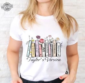 Taylors Music Albums As Books T Shirt Fun Music Lover Gift Shirt For 2023 Swiftie Concert Tour Merch Tee For Fans The Eras Tour Shirt Sweatshirt Unique revetee 2