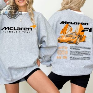 f1 mclaren hoodie sweatshirt t shirt mens womens double sided formula one mclaren car racers tshirt f1 mclaren team shirts f1 racing merch tee gift laughinks 2