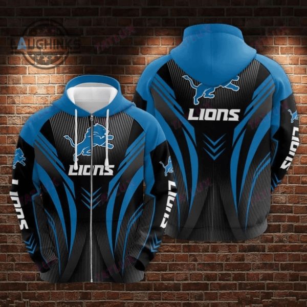 detroit lions sweatshirts t shirts hoodies mens womens all over printed 3d blue detroit lions suh logo crew neck tshirt lions football game day tee gift for fans laughinks 1