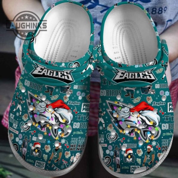 philadelphia eagles crocs eagles nfl football crocband clogs shoes comfortable for men women youth philly eagles game news footwear christmas gift for fans laughinks 1