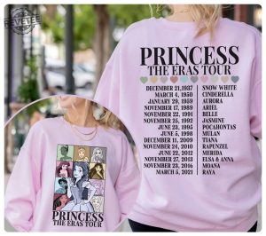 Princess Eras Tour Shirt Disneyland Princess Tour Tee Princess Characters Shirt Girl Trip Shirt Disneyland Shirt Birthday Gift Unique revetee 2