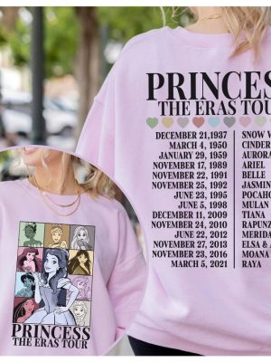 Princess Eras Tour Shirt Disneyland Princess Tour Tee Princess Characters Shirt Girl Trip Shirt Disneyland Shirt Birthday Gift Unique revetee 2