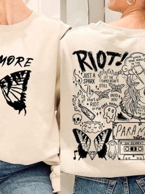 Paramore Doodle Art Sweatshirt Paramore Album Lyrics Merch Hoodie Hayley Shirt Williams Fan Tee Music Tour 2023 Unique revetee 3