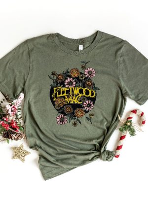 Fleetwood Mac Sweatshirt Fleetwood Mac Shirt Stevie Nicks Tee Flower Sweatshirt Cool Women Band Tee Distressed Floral Rock And Roll Shirt Unique revetee 2