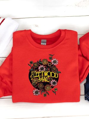 Fleetwood Mac Sweatshirt Fleetwood Mac Shirt Stevie Nicks Tee Flower Sweatshirt Cool Women Band Tee Distressed Floral Rock And Roll Shirt Unique revetee 3