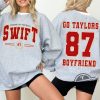 Swift 87 Kansas City Sweatshirt Go Taylor Boyfriend Sweatshirt Kc Chiefs Sweatshirt Taylor The Eras Tour Shirt Taylor Swiftie Shirt trendingnowe 1