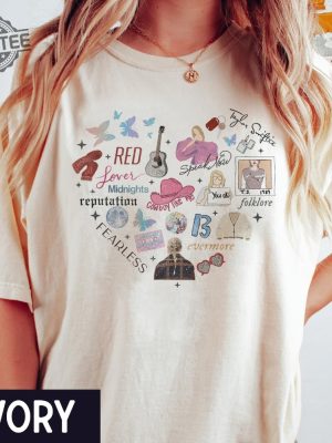 Vintage The Eras Tour 2023 Sweatshirt Vintage Taylor The Eras Tour Shirt Tour 2023 Shirt Ts Shirt Midnights Concert Shirt Swiftie Fan Unique revetee 2