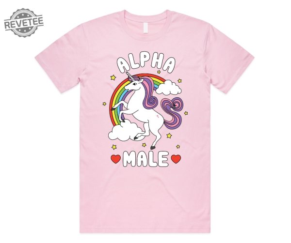 Alpha Male T Shirt Tee Top Funny Meme Unicorn Gift Unisex Joke Prank Fathers Day Stag Do Unique revetee 1