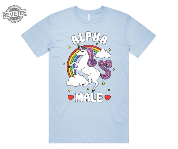 Alpha Male T Shirt Tee Top Funny Meme Unicorn Gift Unisex Joke Prank Fathers Day Stag Do Unique revetee 3