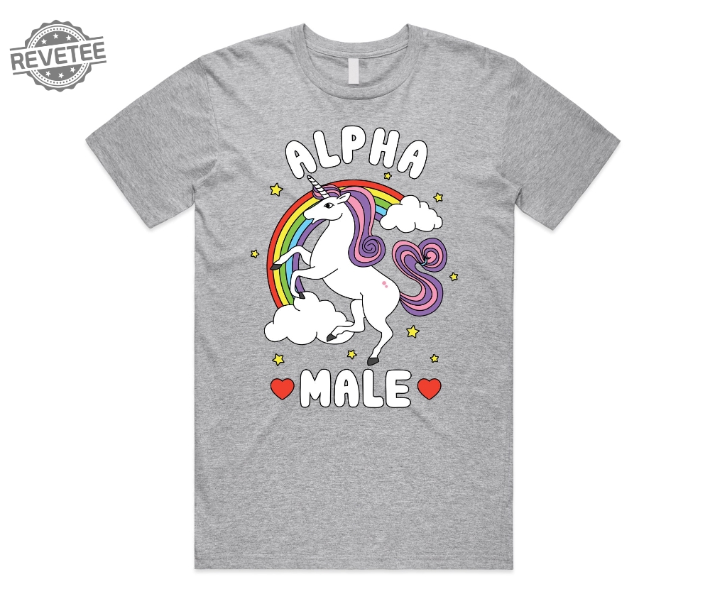 Alpha Male T Shirt Tee Top Funny Meme Unicorn Gift Unisex Joke Prank Fathers Day Stag Do Unique revetee 4