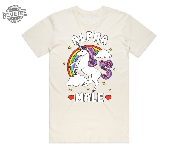 Alpha Male T Shirt Tee Top Funny Meme Unicorn Gift Unisex Joke Prank Fathers Day Stag Do Unique revetee 5