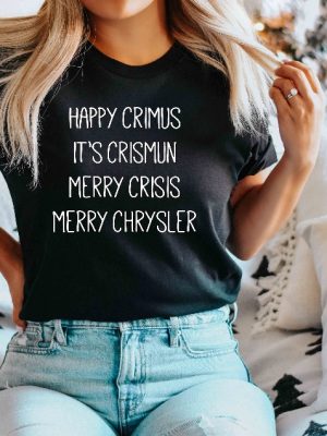 Merry Chrysler Crewneck Sweatshirt Vine Christmas Shirt Christmas Gift Ideas Christmas Crewnecks Merry Crisis Crewneck Family Christmas Unique revetee 3