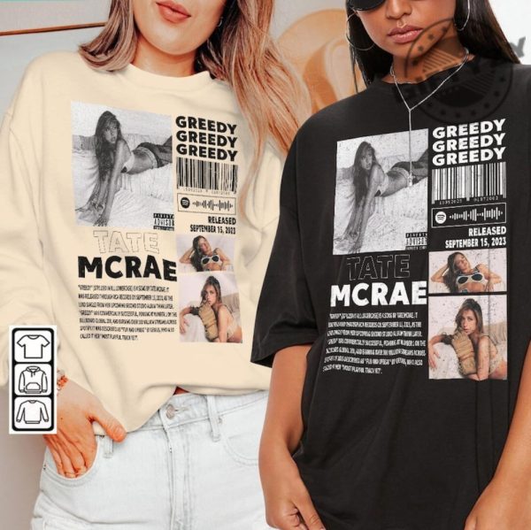 Tate Mcrae Music Merch Shirt Tate Mcrae Greedy Album 90S Tshirt Pop Rap Hoodie Bootleg Inspired Sweatshirt Trendy Shirt giftyzy 4