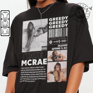 Tate Mcrae Music Merch Shirt Tate Mcrae Greedy Album 90S Tshirt Pop Rap Hoodie Bootleg Inspired Sweatshirt Trendy Shirt giftyzy 5