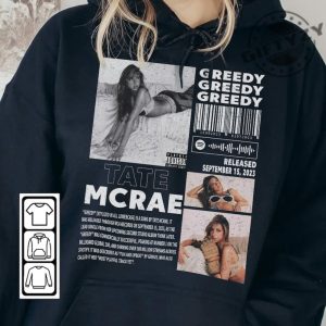 Tate Mcrae Music Merch Shirt Tate Mcrae Greedy Album 90S Tshirt Pop Rap Hoodie Bootleg Inspired Sweatshirt Trendy Shirt giftyzy 6