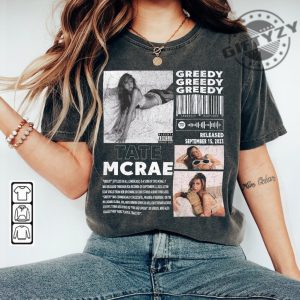 Tate Mcrae Music Merch Shirt Tate Mcrae Greedy Album 90S Tshirt Pop Rap Hoodie Bootleg Inspired Sweatshirt Trendy Shirt giftyzy 8