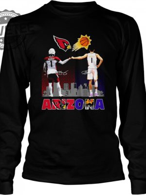 Arizona Sport Arizona Cardinals Kyler Murray And Phoenix Suns Devin Booker Signatures Shirt Sweatshirt Hoodie Tanktop Long Sleeve Shirt Unique revetee 3