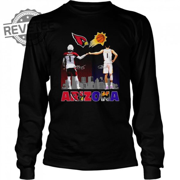 Arizona Sport Arizona Cardinals Kyler Murray And Phoenix Suns Devin Booker Signatures Shirt Sweatshirt Hoodie Tanktop Long Sleeve Shirt Unique revetee 3