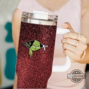 grinch christmas tumbler ew people grinch zipper faux gliiter red pattern 40oz cups merry grinchmas stainless steel stanley cup 40 oz xmas travel mugs laughinks 1